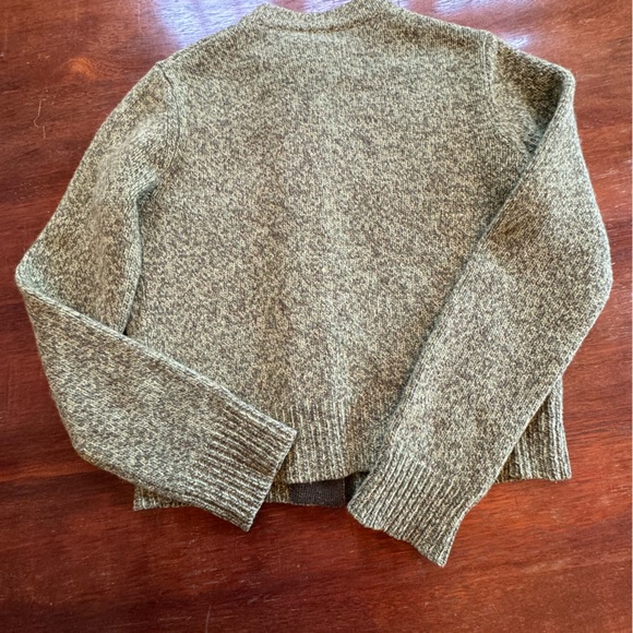 Anthropologie: Green Wool button down cardigan : Green - Picture 5 of 5